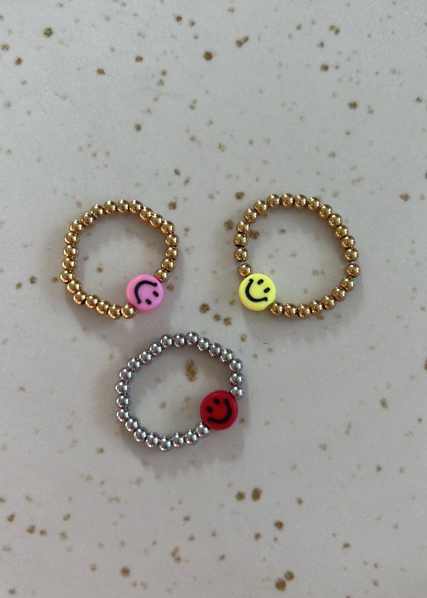 HAPPY FACE RING GOLD