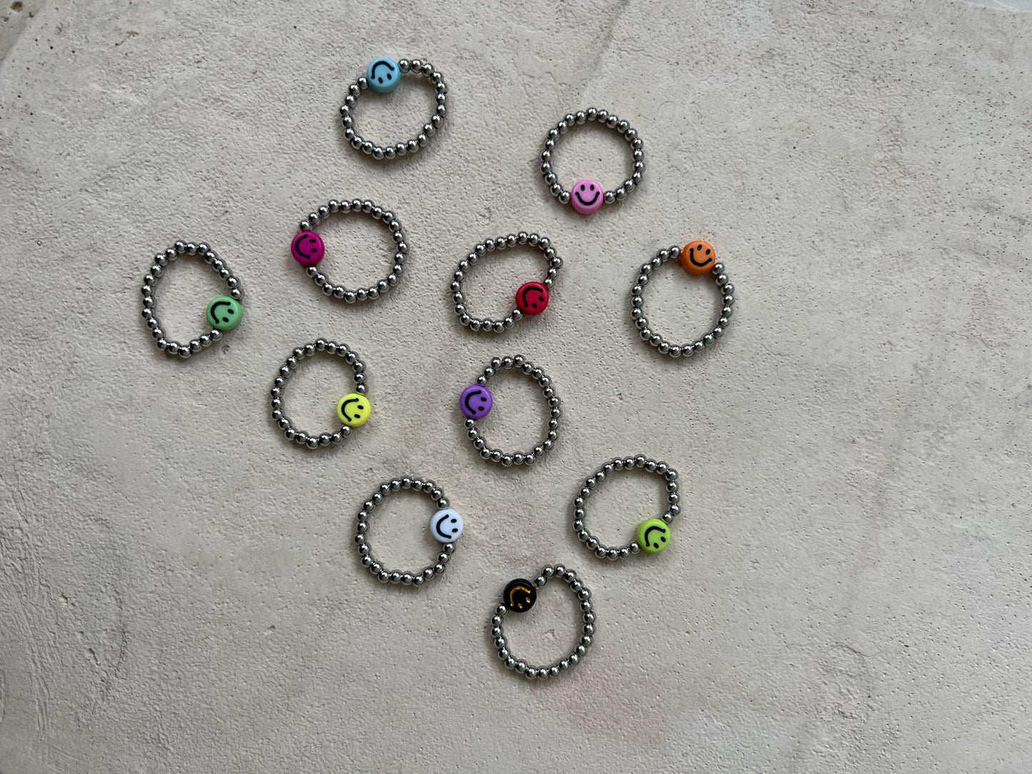 HAPPY FACE RING SILVER