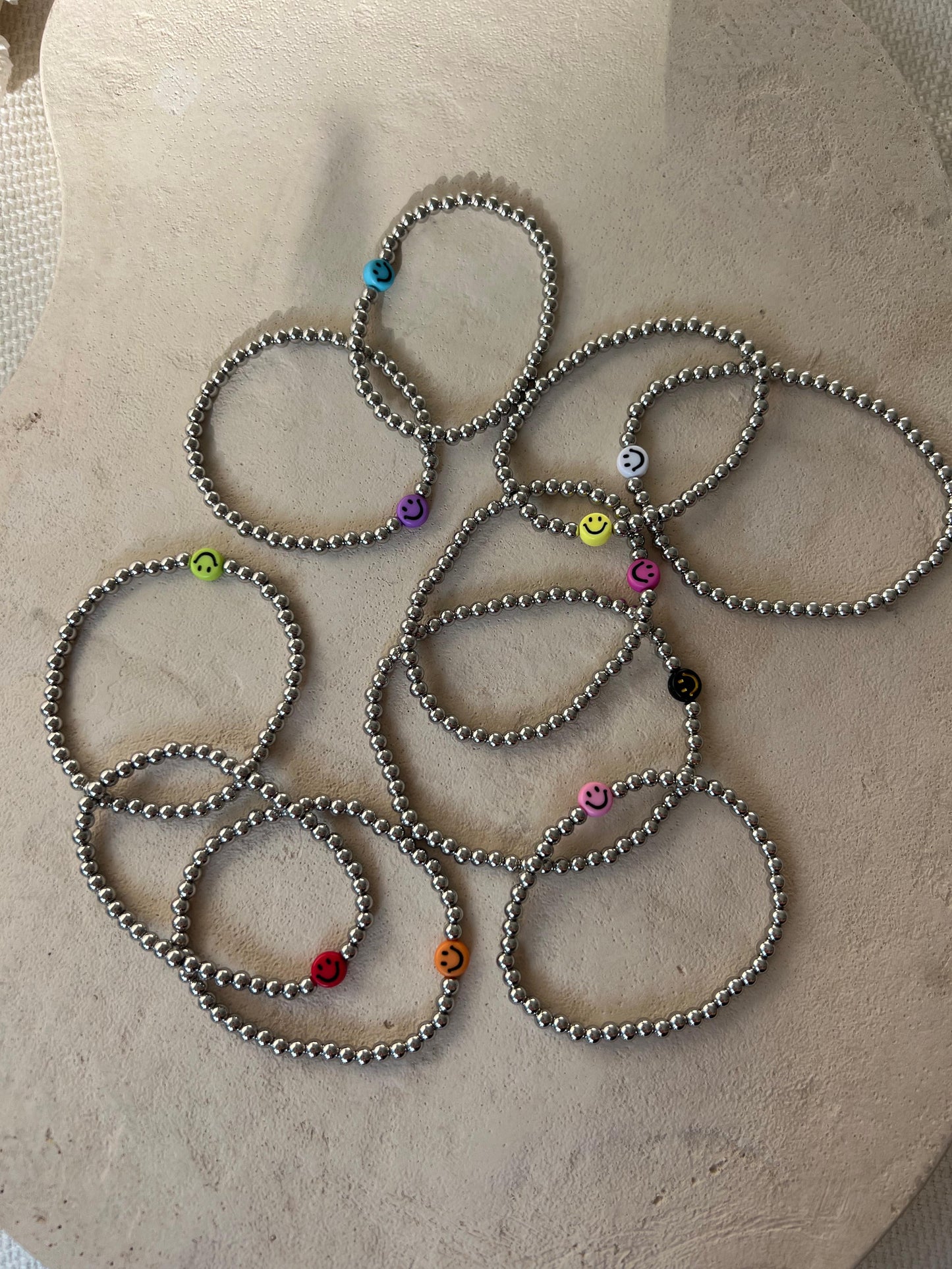 HAPPY FACE BRACELET SILVER