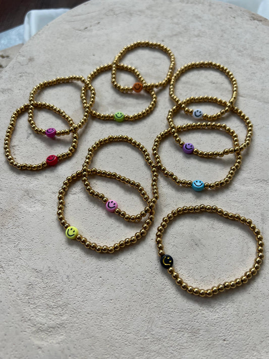 HAPPY FACE BRACELET GOLD