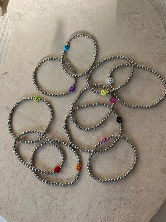 HAPPY FACE BRACELET SILVER
