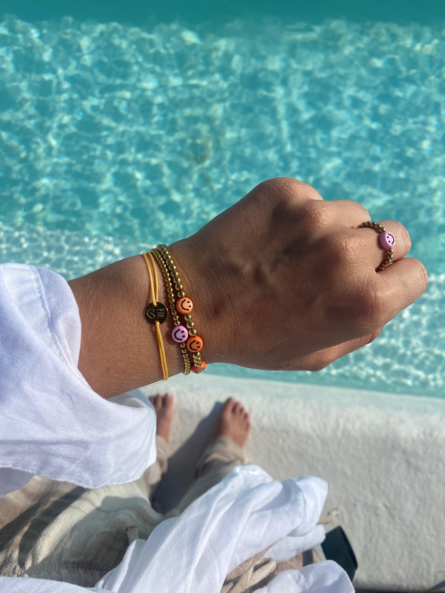 HAPPY FACE RING GOLD